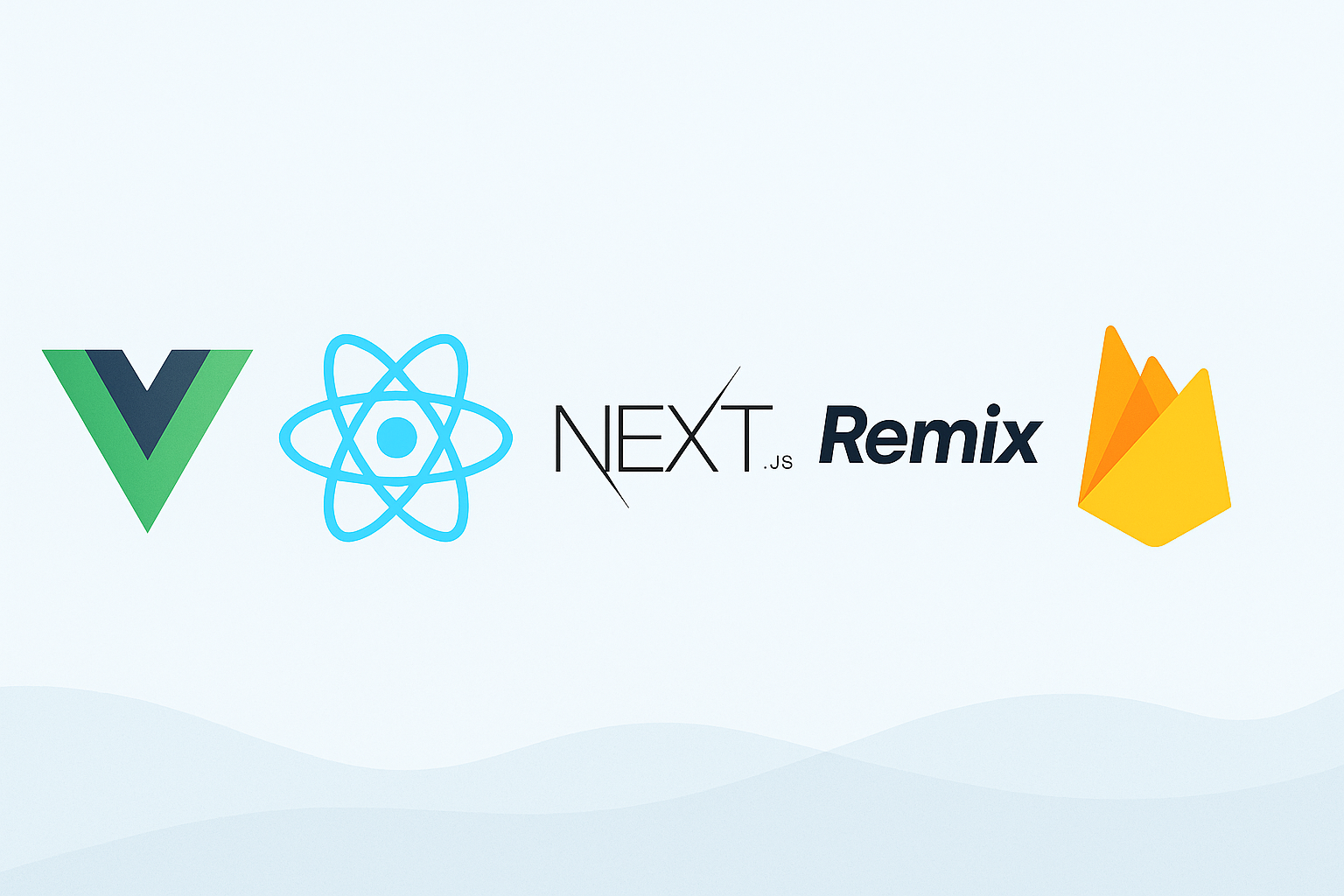 Vue, React, Next.js, Remix, Firebase 조합 이미지